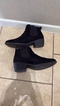 Black Suede Chelsea Ankle Boots 8.5