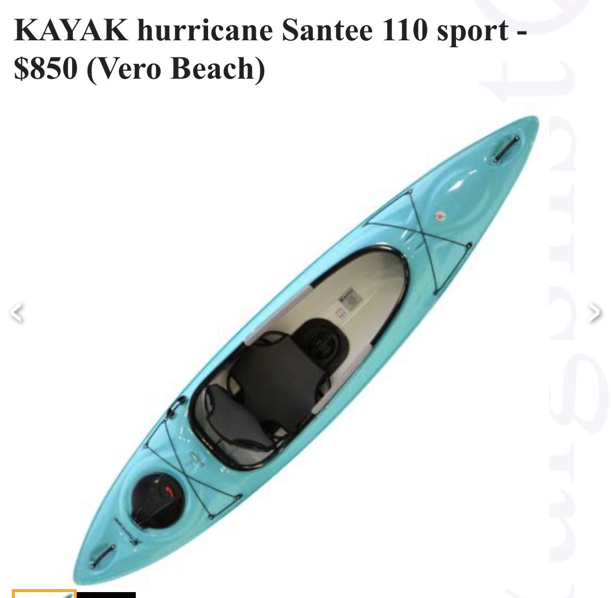 Hurricane Santee 110 Sport Kayak in Aqua 2019