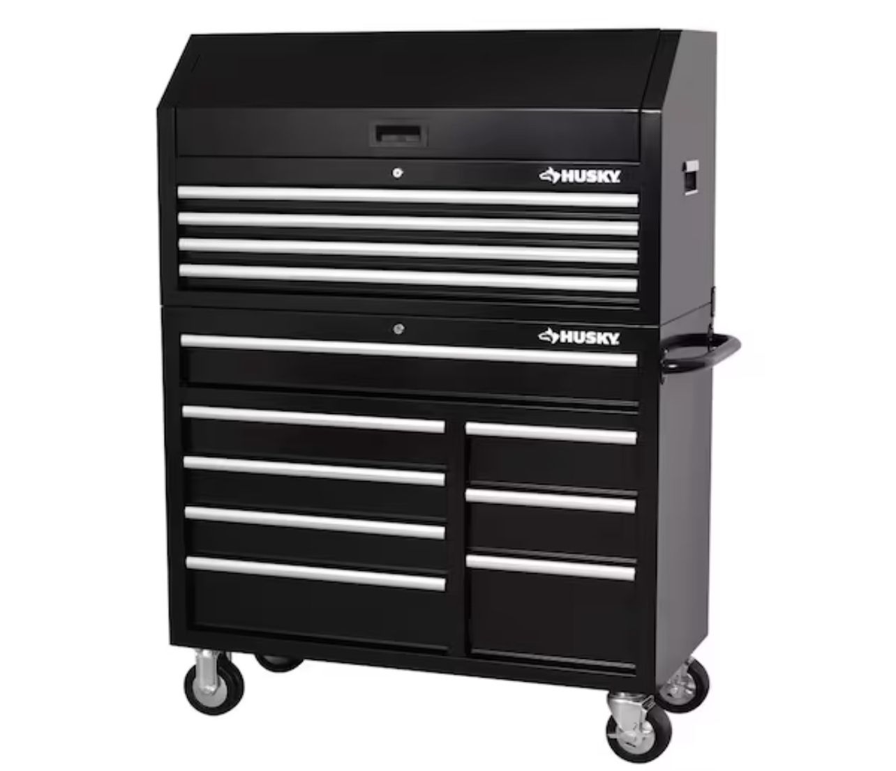Husky Tool Storage 42 in. W x 18 in. D Standard Duty Black Tool Chest Combo