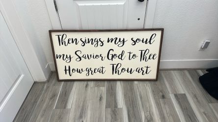 How Great Thou Art wall sign