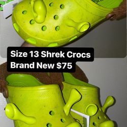 Shrek Crocs Size 13 