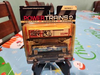 Hard To Find Power Trains Collect Circus Lion Boxcar & Live Shark Tankcar 