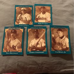 Baseball Card Lot Ripken Jr , Canseco , Darryl Strawberry , Don Mattingly And Kirby Puckett
