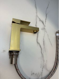 Brushed Gold Bathroom Faucet Single Hole, Gold Single Handle Bathroom Sink Faucet