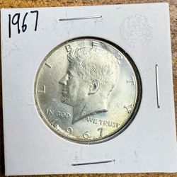 1967 Silver Kennedy Half Dollar