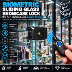 Biometric Fingerprint Sliding Glass Showcase Lock – Smart Retail Security