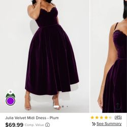 Velvet Plum Midi Dress