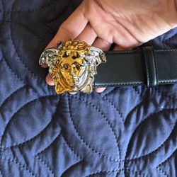 real authentic silver and gold versace belt