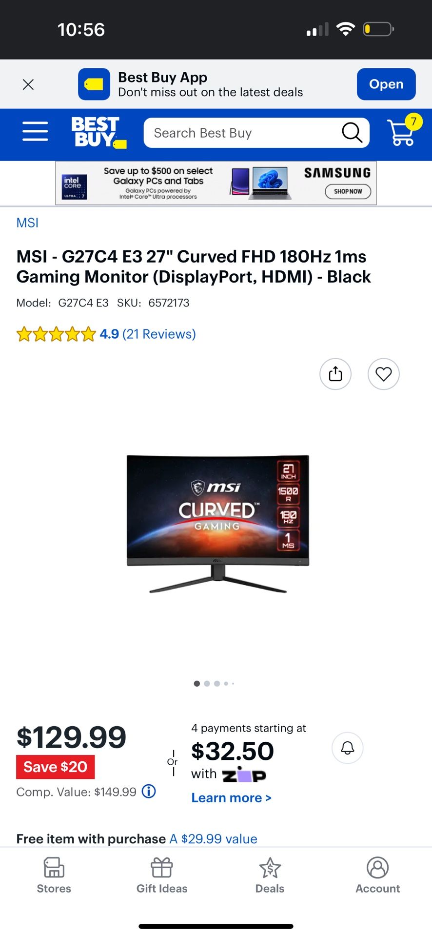 Msi 180hz 27’