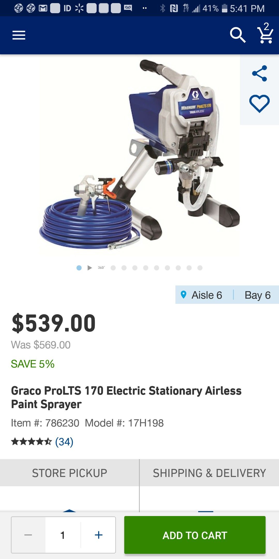 New GRACO PROLTS 170