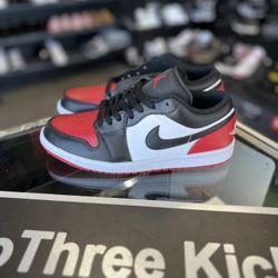Jordan 1 Low “Bred Toe” Size 8.5