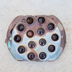 Original Vintage Glass Marble Ball 5" Round Reflector