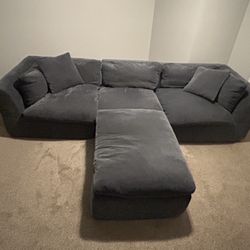 Dark Grey Cloud Sectional Couch