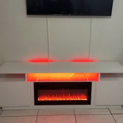 BLACK FRIDAY SALE!!!!!! FIREPLACE TV STAND!!! 🤍😍