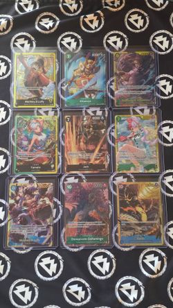 One Piece Cards - (9) Card Lot - L, SEC, SR (alt art)