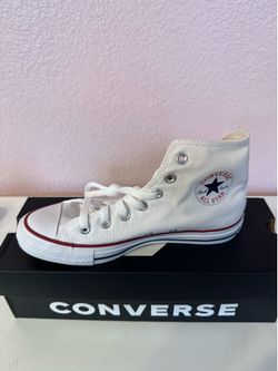 New CONVERSE Chuck Taylor All Star White high Top Shoes, US men size 9.5, US women size 11.5