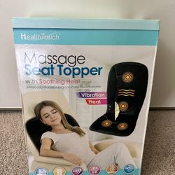 Health Touch Massage Seat Topper with Soothing Heat Vibration 2 BRAND New