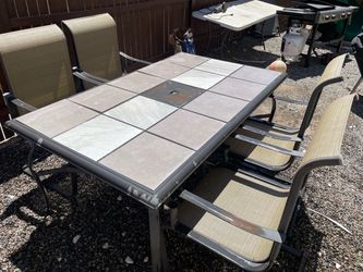 Patio table and chairs