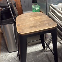 2 Galvanized Bar Stools 