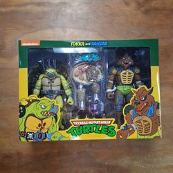 NECA TMNT Teenage Mutant Ninja Turtles Tokka and Rahzar 2-Pack Cartoon