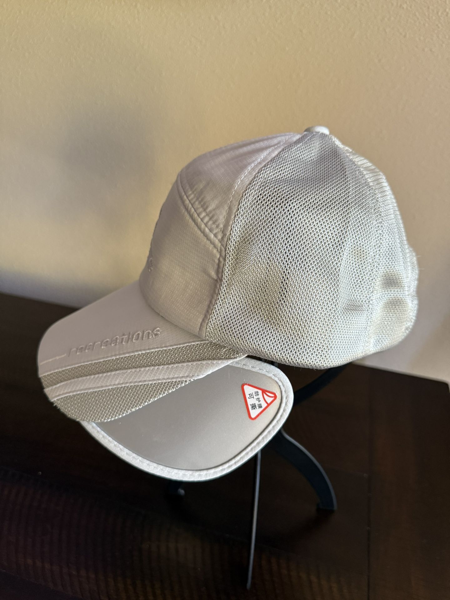 summer mesh gray cap both side visor slide in and out
