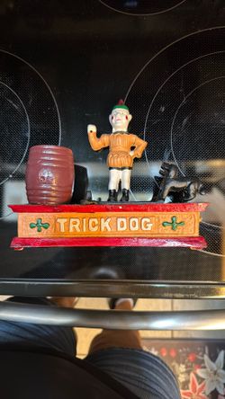 Cast Iron Mechanical Trick Dog Bank