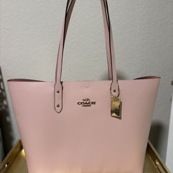 Coach Town Tote In Blossom Pink
