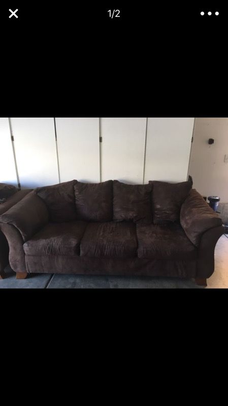 Chocolate Brown Suede Couch Plus Ottoman For In Rancho Chocolate Brown Suede Couch Plus Ottoman