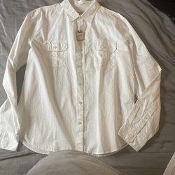 Fossil White Large Button Up Shirt With $78.00 Tag