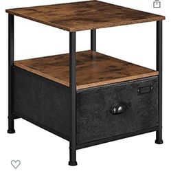 3-Tier Bedside Table with Drawer