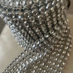 Rhinestone mesh ribbon for crafting
