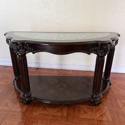 Half round accent table