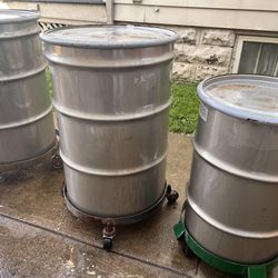 Stainless Steel 30 Gallon Drum