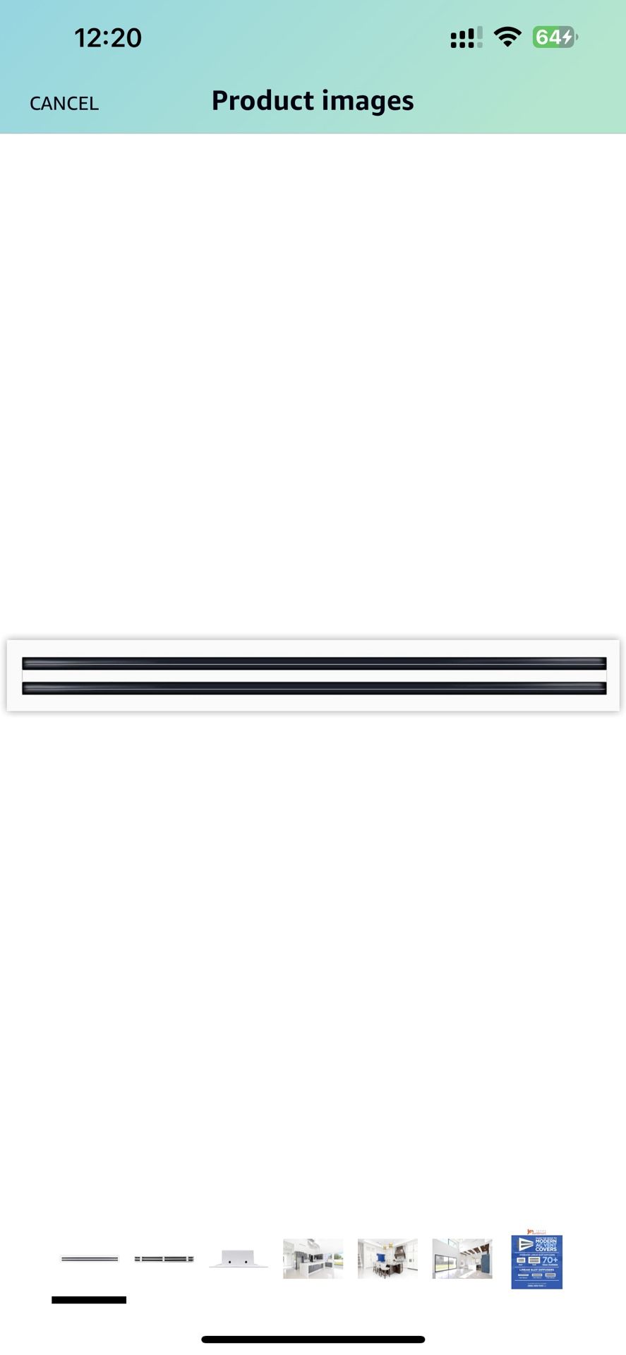 36" Linear Slot Diffuser - (2 Slot) Double Slot - White Decorative Air Vent - Modern AC Vent Cover for Ceiling, Walls & Floors
