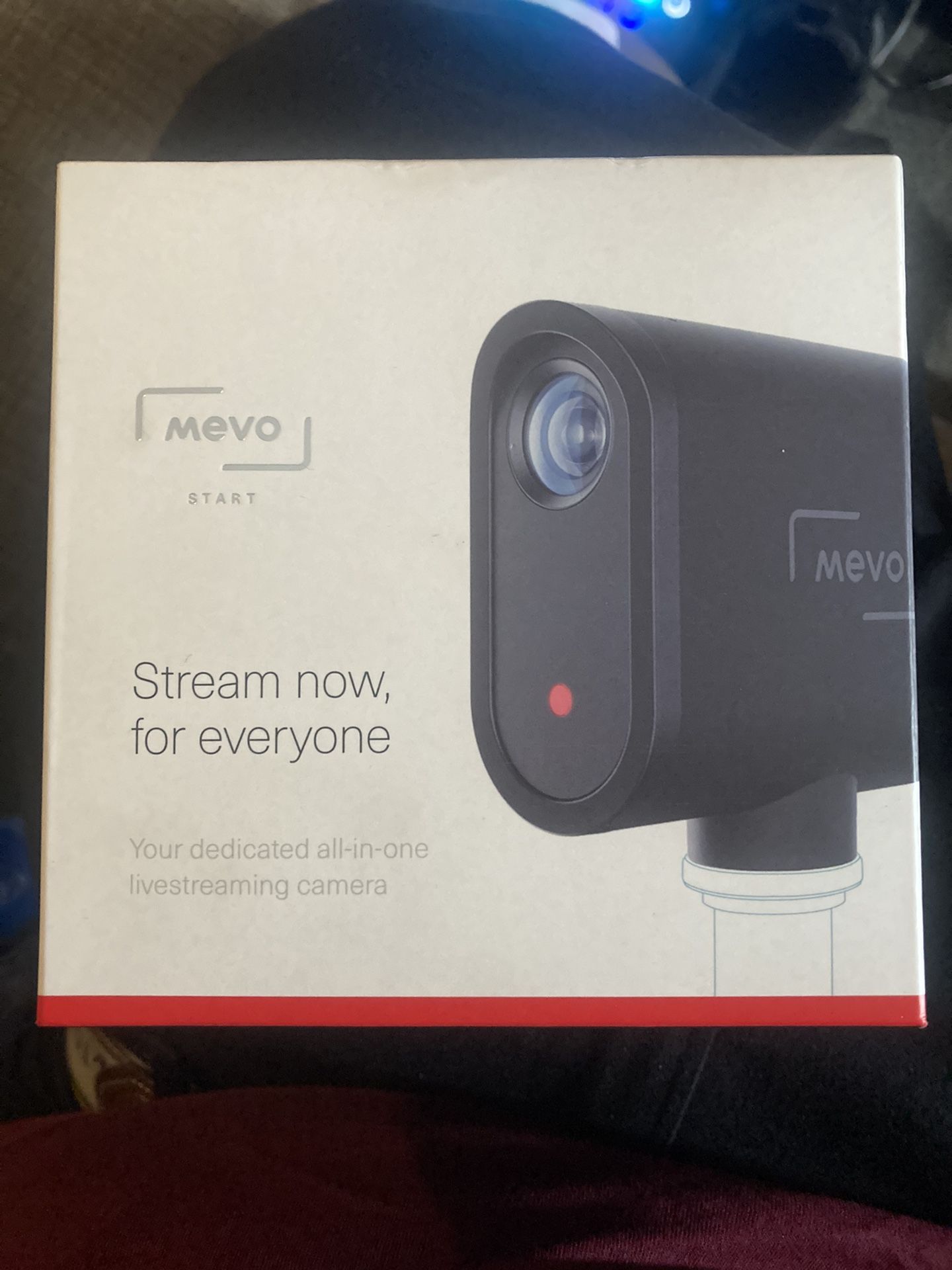 Mevo start streaming and recording camera