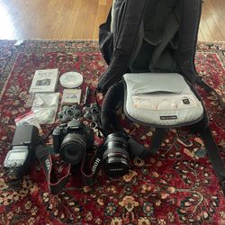 CanonRebel T5I Deluxe Bundle Rarely Used Been Stored Over A Decade