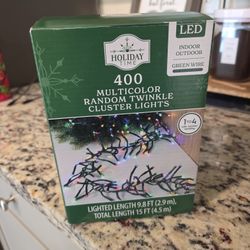 400 LED Multicolor Twinkle Cluster Lights – Brand New