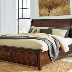 Ashley Furniture Sleigh Bed With Two Storage Drawers