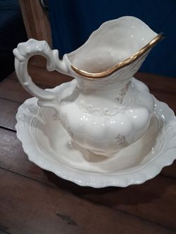 American buffalo pottery victorian wash basin in pictures