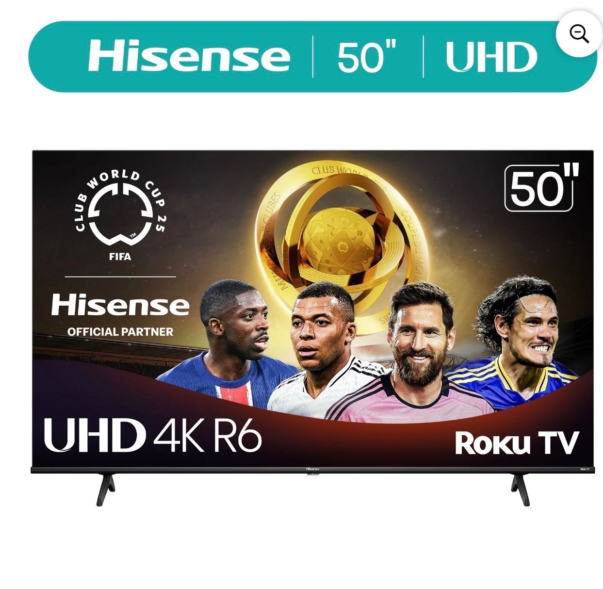 Hisense 50" Class 4K UHD LED LCD Roku Smart TV HDR R6 Series 50R6E3