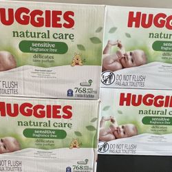 huggies baby wipes natural care 768wipes $21ea box