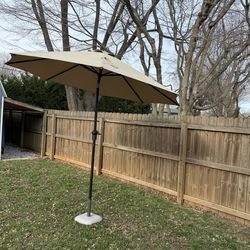 Outdoor Umbrella and Stand