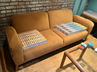 Orange Brown Couch