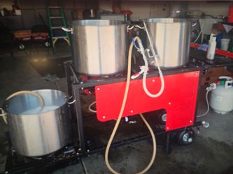 10 Gallon All Grain Homebrewing System on Cart