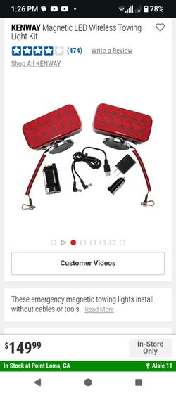 Kenway magnetic led wireless trailer/towing lights