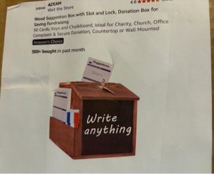 AZEAM Wood Suggestion Box with Lock