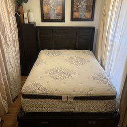 Queen bed frame with storage