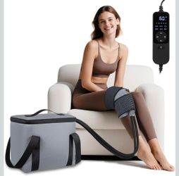 Ice Machine for Knee After Surgery, Portable Cold Therapy Machine with Timer, Silent Pump, Pain Relief System, Comfort Pad for Knees Waist Elbows Hip 
