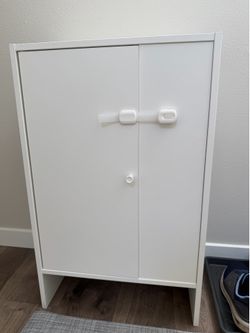 White cabinet with door
