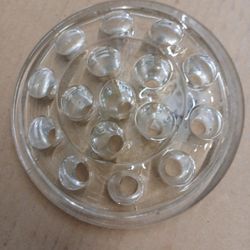 5" Flower Frog W 16 Holes -- Clear Glass